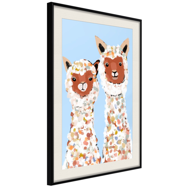 Wall Poster Two Llamas - Cheerful Animals Painted With Colorful Spots 145500 additionalImage 9