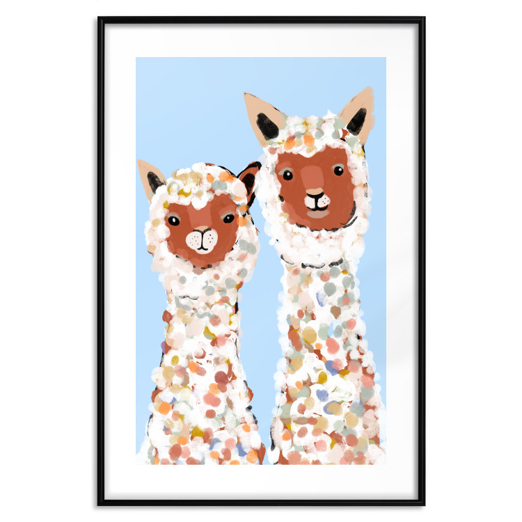 Wall Poster Two Llamas - Cheerful Animals Painted With Colorful Spots 145500 additionalImage 19