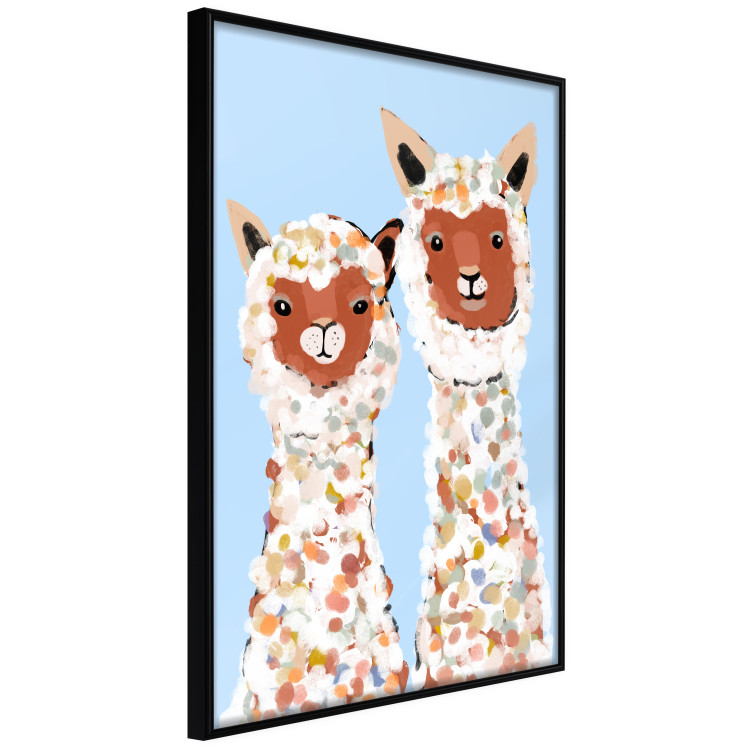 Wall Poster Two Llamas - Cheerful Animals Painted With Colorful Spots 145500 additionalImage 7