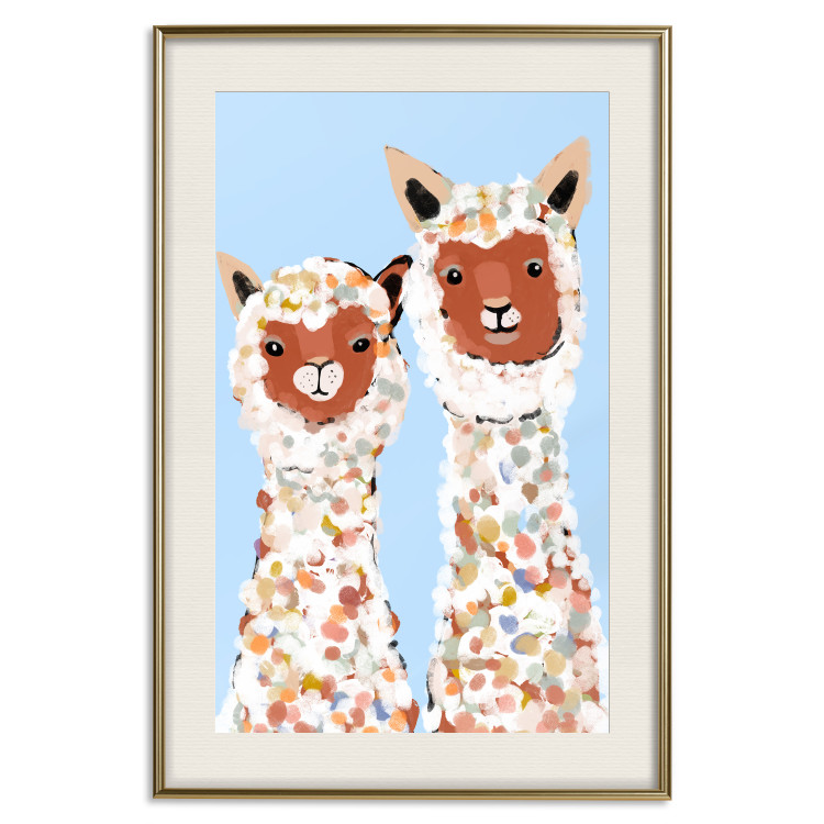Wall Poster Two Llamas - Cheerful Animals Painted With Colorful Spots 145500 additionalImage 22