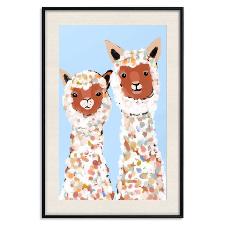Wall Poster Two Llamas - Cheerful Animals Painted With Colorful Spots 145500 additionalImage 20
