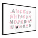 Wall Poster English Alphabet for Children - Gray and Pink Letters with Animals 146500 additionalThumb 7