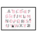 Wall Poster English Alphabet for Children - Gray and Pink Letters with Animals 146500 additionalThumb 20