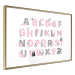 Wall Poster English Alphabet for Children - Gray and Pink Letters with Animals 146500 additionalThumb 8