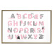 Wall Poster English Alphabet for Children - Gray and Pink Letters with Animals 146500 additionalThumb 16