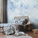 Wall Mural Moody Roses - Blue Abstract Flowers in a Romantic Style 146600 additionalThumb 2