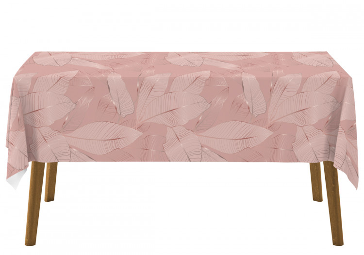 Tablecloth Pink wine - graphic leaves in shades of pink in glamour style 147200 additionalImage 4
