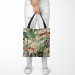 Shopping Bag Savannah parchment - tropical vegetation, cheetahs on beige background 147600 additionalThumb 2