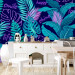 Wall Mural Neon Jungle - Leaves and Inscriptions in Bright and Vivid Colors 148800 additionalThumb 6