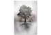 Canvas Landscape in Brown and Gray (1-piece) - solitary tree and light background 148900