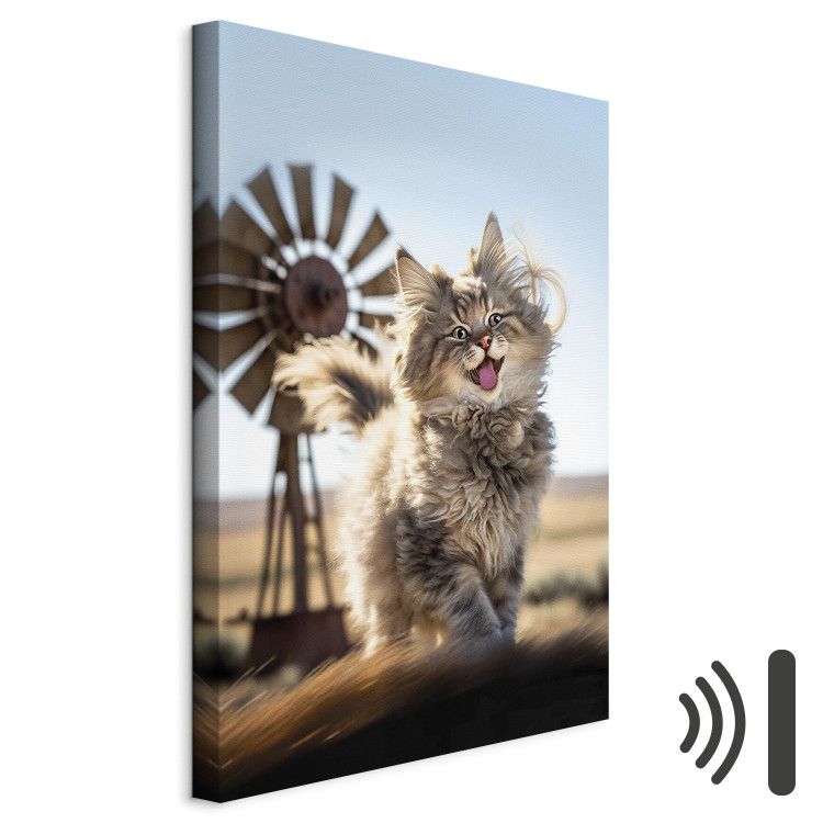 Canvas AI Maine Coon Cat - Smiling Fluffy Animal in Don Quixote Style - Vertical 150100 additionalImage 8