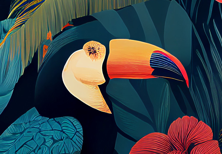 Large canvas print Exotic Birds - Toucans Among Colorful Vegetation in the Jungle [Large Format] 151000 additionalImage 3