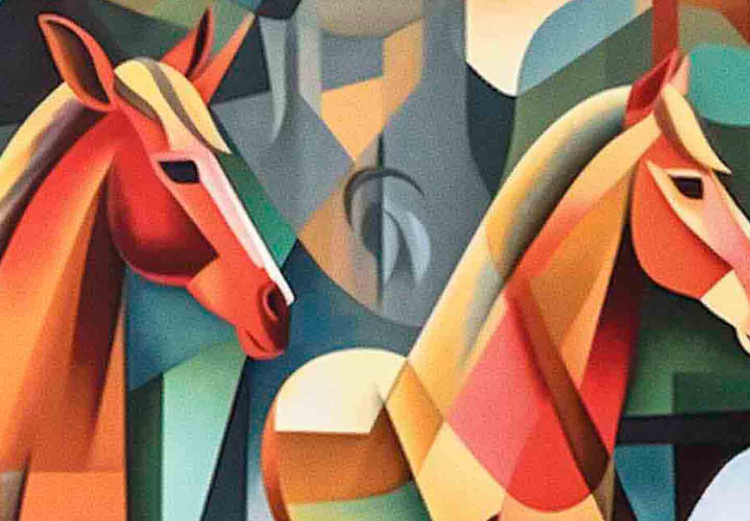 Large canvas print Cubist Horses - A Geometric Composition Inspired by Picasso’s Style [Large Format] 151100 additionalImage 4