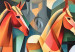 Large canvas print Cubist Horses - A Geometric Composition Inspired by Picasso’s Style [Large Format] 151100 additionalThumb 4