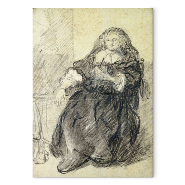 Art Reproduction Seated Saskia with a letter in her left hand 155000