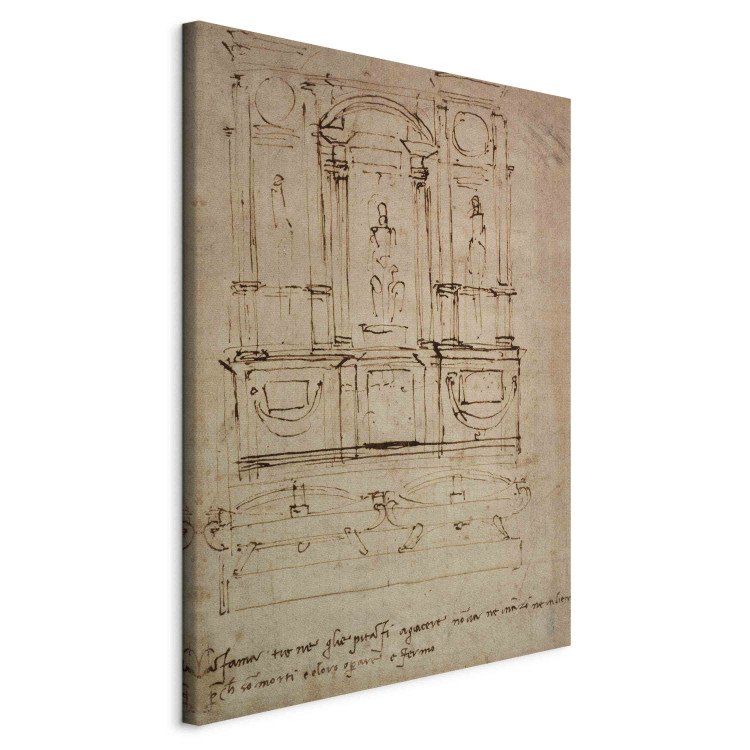 Reproduction Painting Study for a double tomb for the Medici Tombs in the New Sacristy 156100 additionalImage 2
