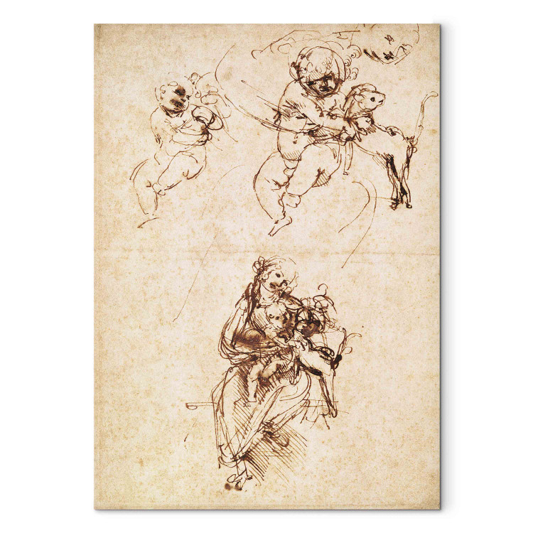 Reproduction Painting Studies for a Madonna with a Cat 158200