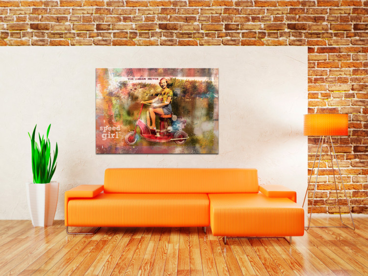 Canvas Print Girl on a scooter 59000 additionalImage 2