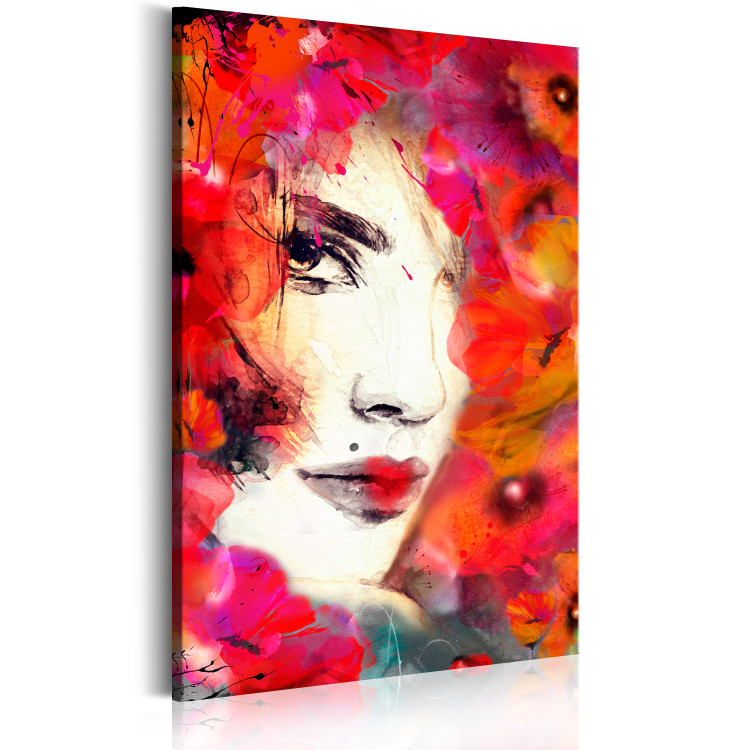 Canvas Print Woman in Poppies 64400 additionalImage 2