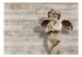 Photo Wallpaper Cherub - sculpture of a cute angel on a retro concrete background 64500 additionalThumb 1