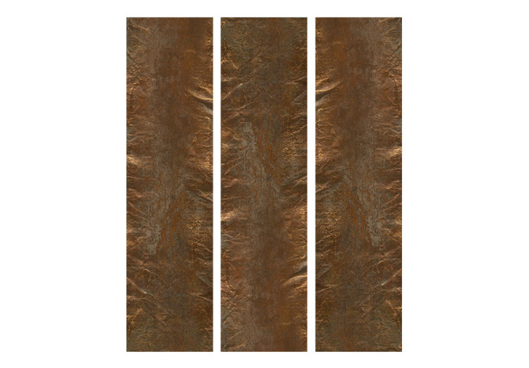 Room Divider Copper Elegance - artistic and bronze delicately wrinkled fabric 95400 additionalImage 3