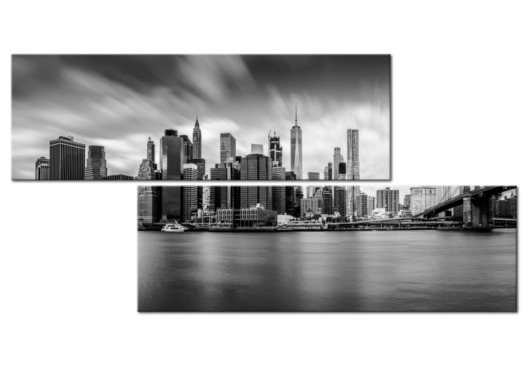 Canvas Black and White Manhattan - Monochromatic Architecture of New York 97500