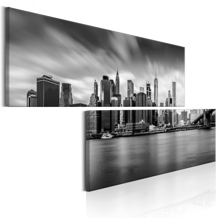 Canvas Black and White Manhattan - Monochromatic Architecture of New York 97500 additionalImage 2
