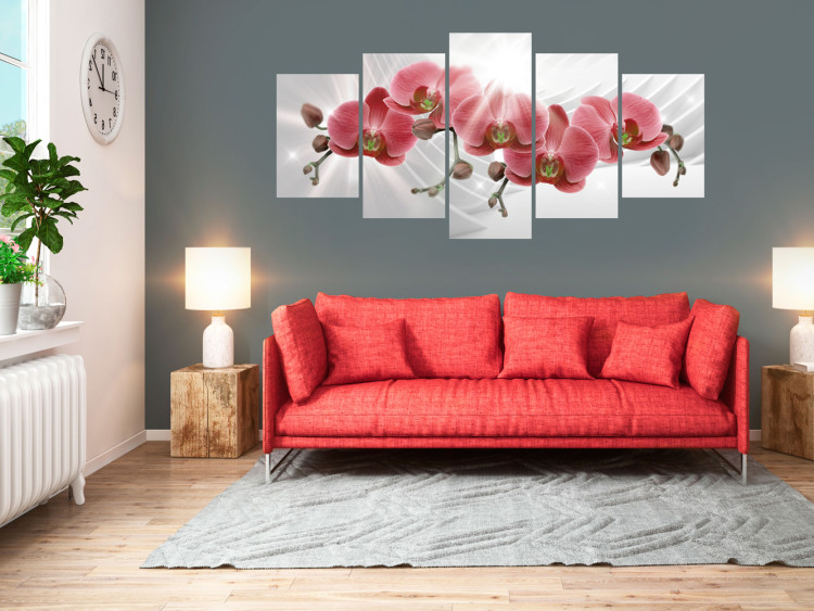Canvas Art Print Abstract Garden: Red Orchis 98100 additionalImage 3
