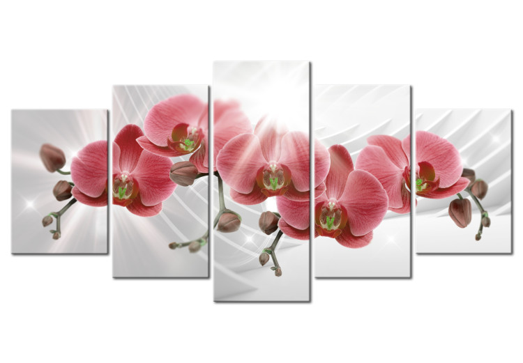 Canvas Art Print Abstract Garden: Red Orchis 98100