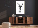Poster Abstract Antlers - black and white abstract composition with a deer 114310 additionalThumb 13