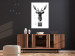 Poster Abstract Antlers - black and white abstract composition with a deer 114310 additionalThumb 17