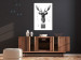 Poster Abstract Antlers - black and white abstract composition with a deer 114310 additionalThumb 3