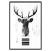 Poster Abstract Antlers - black and white abstract composition with a deer 114310 additionalThumb 18