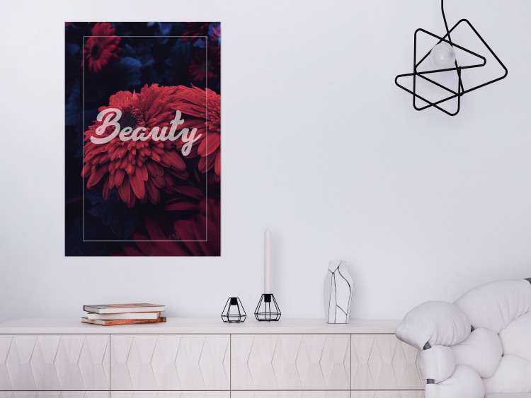Poster Beauty - composition in dark colors with a bright English text 116310 additionalImage 23