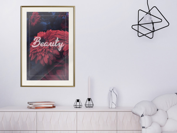 Poster Beauty - composition in dark colors with a bright English text 116310 additionalImage 21