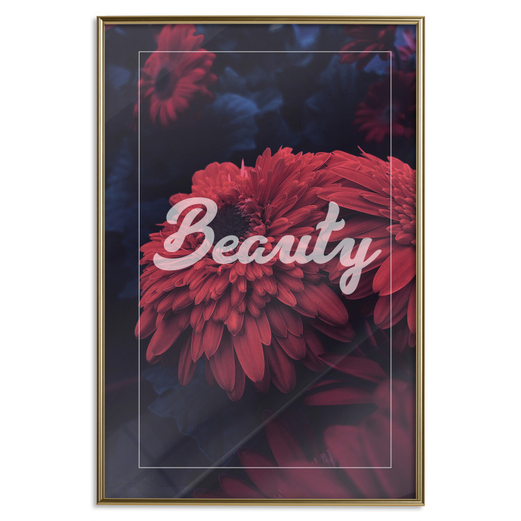 Poster Beauty - composition in dark colors with a bright English text 116310 additionalImage 20