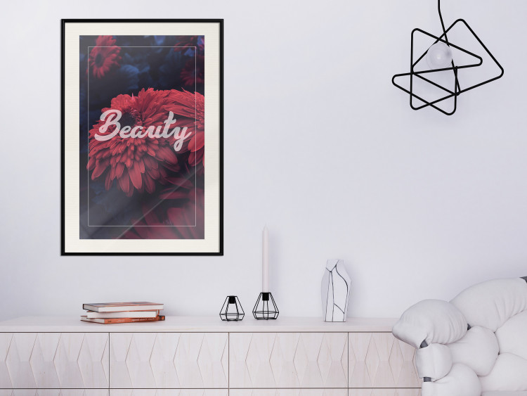 Poster Beauty - composition in dark colors with a bright English text 116310 additionalImage 22