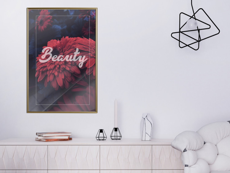 Poster Beauty - composition in dark colors with a bright English text 116310 additionalImage 7