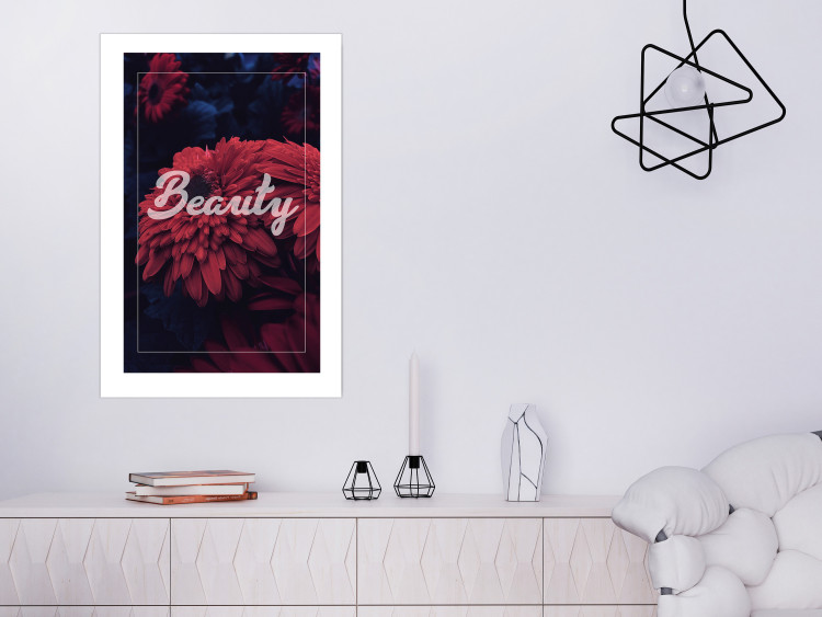 Poster Beauty - composition in dark colors with a bright English text 116310 additionalImage 2
