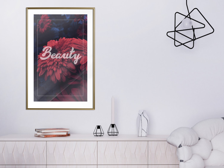 Poster Beauty - composition in dark colors with a bright English text 116310 additionalImage 15