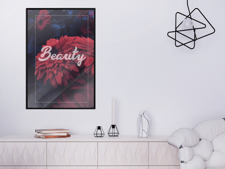 Poster Beauty - composition in dark colors with a bright English text 116310 additionalImage 5