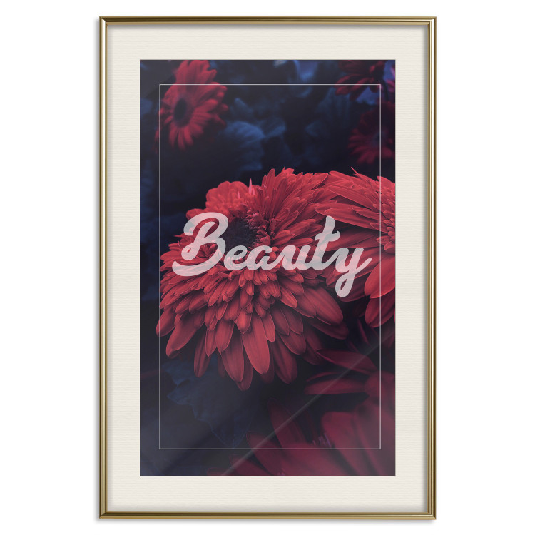 Poster Beauty - composition in dark colors with a bright English text 116310 additionalImage 19