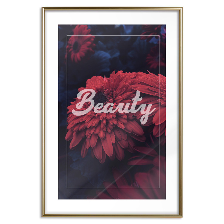 Poster Beauty - composition in dark colors with a bright English text 116310 additionalImage 16