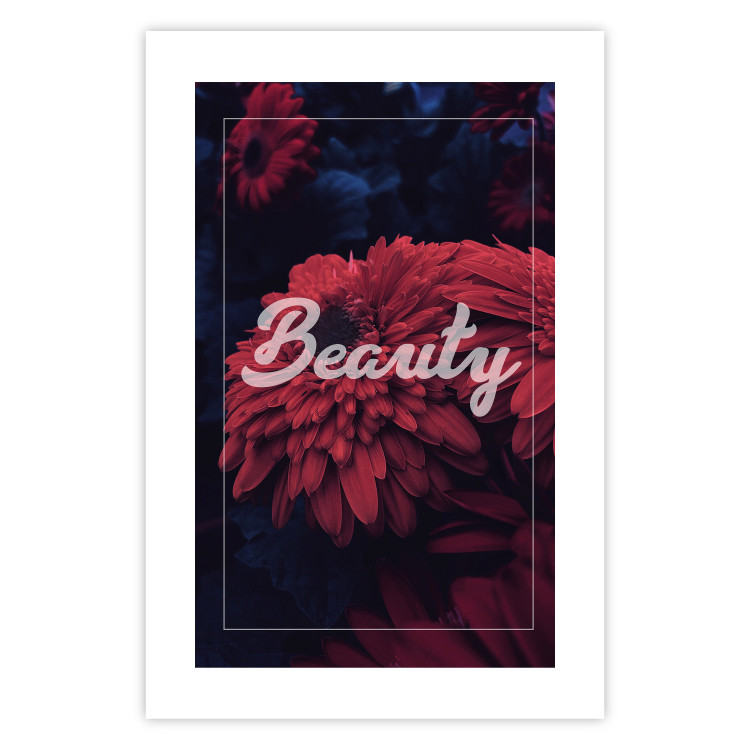 Poster Beauty - composition in dark colors with a bright English text 116310 additionalImage 25