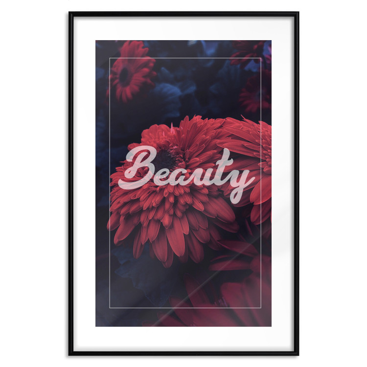 Poster Beauty - composition in dark colors with a bright English text 116310 additionalImage 15