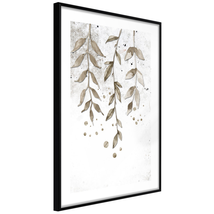 Poster Hanging Branches - green tree leaves on a background with non-uniform colors 116410 additionalImage 11