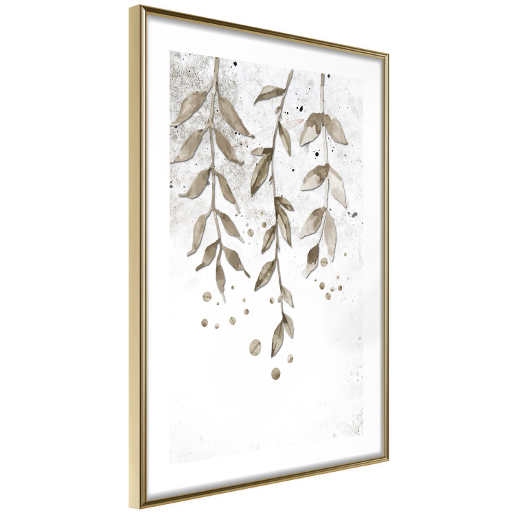 Poster Hanging Branches - green tree leaves on a background with non-uniform colors 116410 additionalImage 8