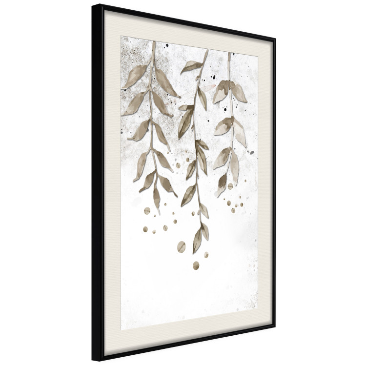 Poster Hanging Branches - green tree leaves on a background with non-uniform colors 116410 additionalImage 3