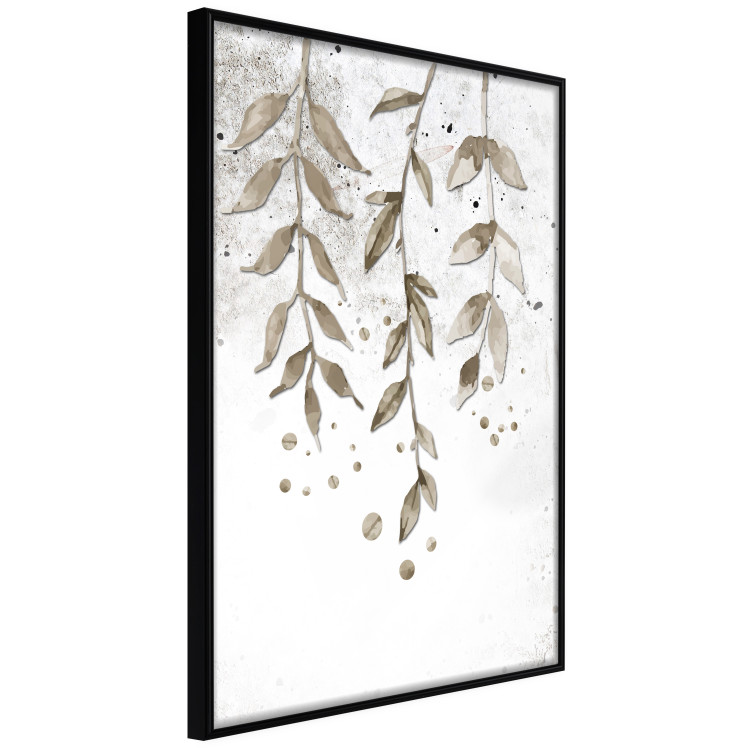 Poster Hanging Branches - green tree leaves on a background with non-uniform colors 116410 additionalImage 12