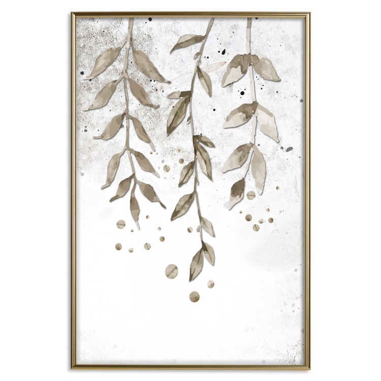 Poster Hanging Branches - green tree leaves on a background with non-uniform colors 116410 additionalImage 18
